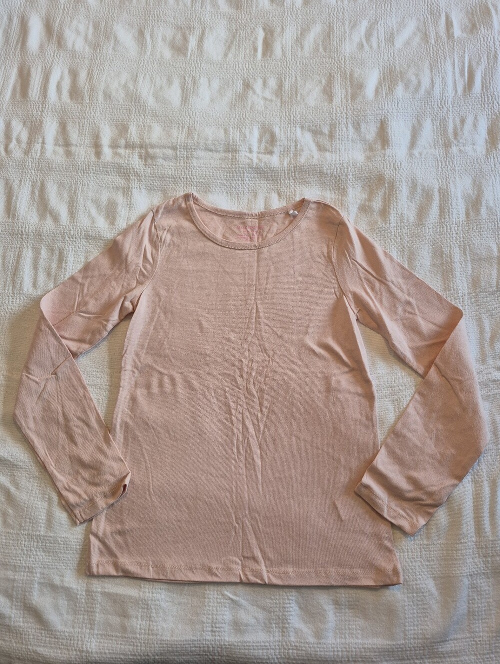Isaac Mizrahi girls M or 10/12 medium pinky tan long sleeve shirt VGUC